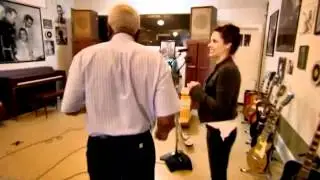 Amy LaVere shows Trevor McDonald around Sun Studios on ITV's The Mighty Mississippi