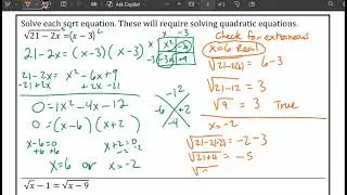 3g Solve Radical Equations