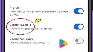 What does the Play Store Updates available setting mean?