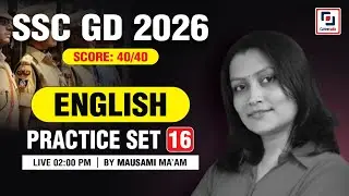 SSC GD ENGLISH Practice Set - 16 I SSC GD English Classes 2026 I MAUSAMI MA'AM I Careerado