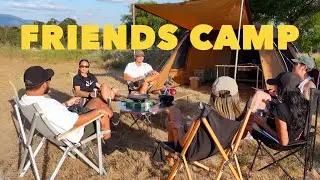 🏕️🍷 Camping At An Australian Winery With Friends | Snow Peak [SUBS]