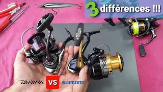 SHIMANO vs DAIWA !!! 3 Différences sur les Moulinets de Pêche aux Leurres