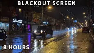 4am Gentle Rain and Street Traffic for Falling Asleep - Urban Windows