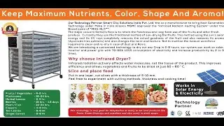 IR Dehydrator /dryer for Herbal, Fruits, Vegetable keep maximum 90% Nutrients, Color, Shape n Aroma!