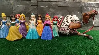 Disney Princesses vs Kuromi & Hello Kitty bag unboxing Satisfying ASMR DIY doll dress Miniature