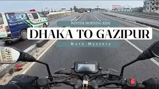 Uttara to Gazipur Winter Morning Bike Ride 🥶 | Silent Motovlog 2025 #asmr