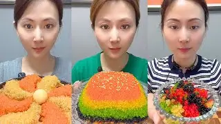 Chinese Colorful Fish Roe & Spicy Seafood ASMR | Crunchy Eating Sounds #53