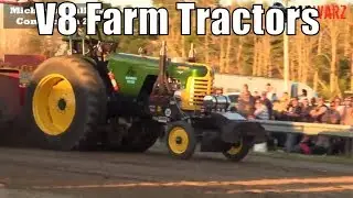 V8 Farm Tractors Class At TTPA Tractor Pulls In Port Hope MI 2018