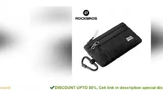 ROCKBROS Portable Wallet Card Bag Ultra-Light Stylish Sports Mini Credit Card Wallet with Hang Lock