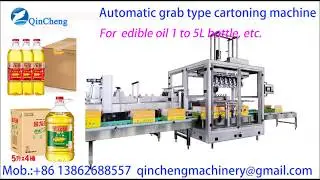 automatic case packer grab type 5L edible oil carton packing machine