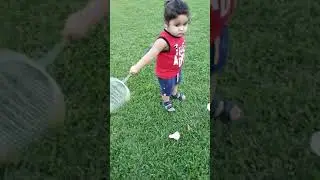 cute Indian baby - Aadvik #playing badminton