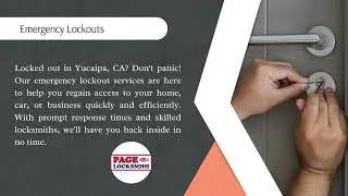 Emergency Lockouts Yucaipa, CA