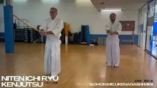 Niten Ichi-Ryu Kenjutsu Itto no Kata, Uke Nagashi Migi