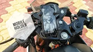 Mobile holder and charger installation / KTM RC200/390