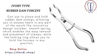Rubber Dam Forceps , Ivory Type | Endodontic instruments | Basic Dental instruments