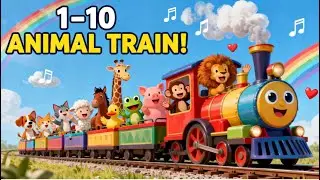 Choo Choo Train Animal Counting Song | Kids Nursery Rhyme | Learn Numbers 1&ndash;10