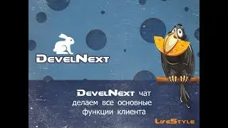 DevelNext чат, делаем все основные функции клиента подготовка работы с серверной частью Видео 2