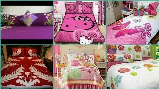 Beautiful applique work bedsheets decore ideas