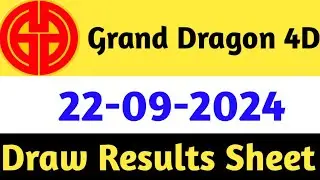 22-09-2024 Grand Dragon Today 4D Results | 4d Malaysia  Live Today | Today 4d Result Live