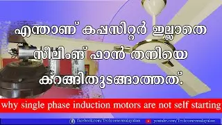 Why Single Phase Induction Motor not Self Starting