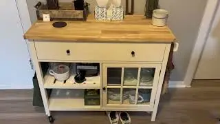 ChooChoo Rolling Kitchen Island, Portable Kitchen Cart Wood Top Kitchen Trolley Review