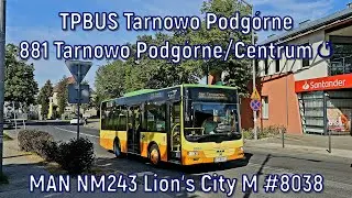 TPBUS Tarnowo Podgórne - linia 881, MAN NM243 Lion's City M #8038