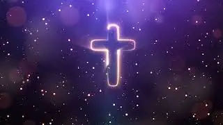 Majestic Cross of Light | Beautiful Christian Worship Loop Video in Purple Background