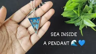 Sea Inside a Pendant 🌊✨ | Resin Shell Necklace Making | Handmade Jewelry | Ocean Vibes Necklace