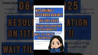 MCC Round 1 extended AGAIN ?!Choice filling and choice locking restarted😱 #mcccounselling #neet2025