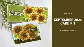 Hero Arts September 2021 Card Kit | 2 Finished Cards!