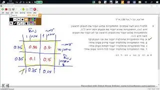 חיבור הסתברויות בטבלה דו ממדית