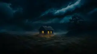 Rolling Thunder over Windy Field Ambience | Balmy Calm Before The Storm Ambience | 3 HOURS