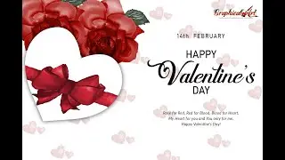 Happy Valentine's Day love card with watercolor floral vector illustration 03