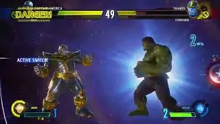 Fight Night: Captain America & Hulk vs. Thanos (MVC Infinite)