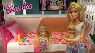 Barbie and Barbie's Sister Chelsea at Barbie Dream House: Chelsea's Lucky Day and Skin Care Routine