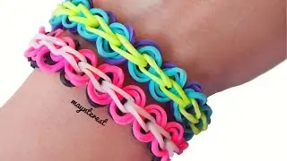PULSERA de GOMITAS con círculos (con telar)