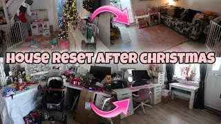 RESETTING OUR HOME AFTER CHRISTMAS | Realistic Mum Clean With Me 😂