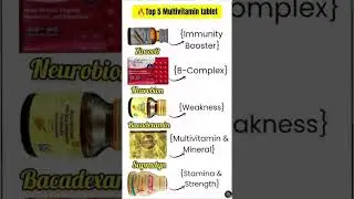 Top 5 Multivitamin tablet #Zincovit #Neurobion #Bacadexamin #Supradyn #REVITAL #औषधीय #B-Complex