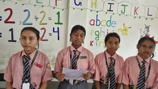 Idea presentation: Ecotourist Farm Visits, by students of class 9, Adarsha Vidyalaya Rongkhang.