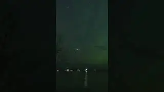 Aurora over Houseboats in Yellowknife