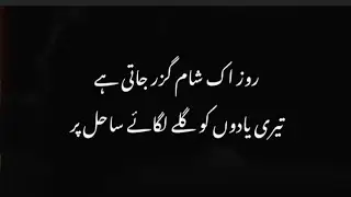 روز ایک شام گزر جاتی ہے Sad poetry in Urdu sheroshayari  status two line y @poetrylover786-n8c 