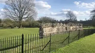 The ancient Roman wall of Verulamium (St Albans)