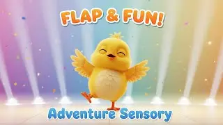 Cartoon Bunny & Chick Dance to Soft Music | Sensory for Babies
