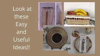 Ideas with TWIGS, a fruit CRATE, a Galon water and PLASTIC trays #crafts #diy #decoupage  #recycle