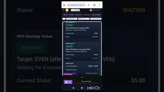 Цель 🎯 600 USD Deriv EVEN/ODD bot