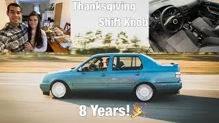 Our First Thanksgiving! Wood Shift Knob Install + 8 Years With Miley!!