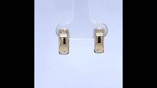 Creolen Gelbgold 585 14 Karat  facettiert rhodiniert Ohrringe Damenschmuck