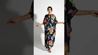 Abstract Silk Kaftan