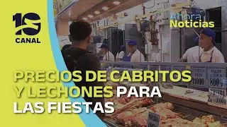 Se vienen las fiestas: los precios de los cabritos y lechones en el Mercado Norte