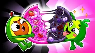Pink vs Black Pizza Song!💖🖤 Colour Time! 🌈 Funny Kids Songs & Useful Stories